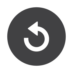 White Rss icon on black button isolated on white