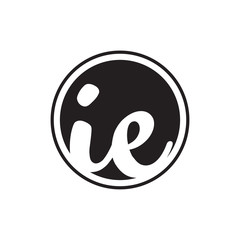 initial letter logo circle with ring