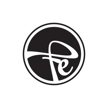 initial letter logo circle with ring