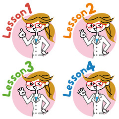 白衣　女性　レッスン