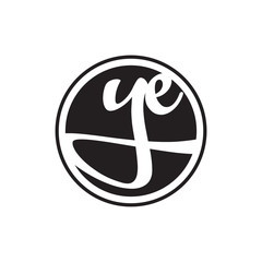 initial letter logo circle with ring