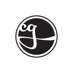 initial letter logo circle with ring