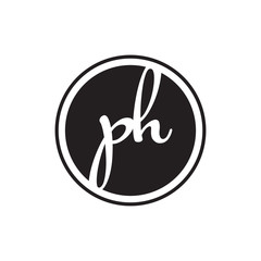 initial letter logo circle with ring