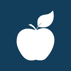 apple icon on color background