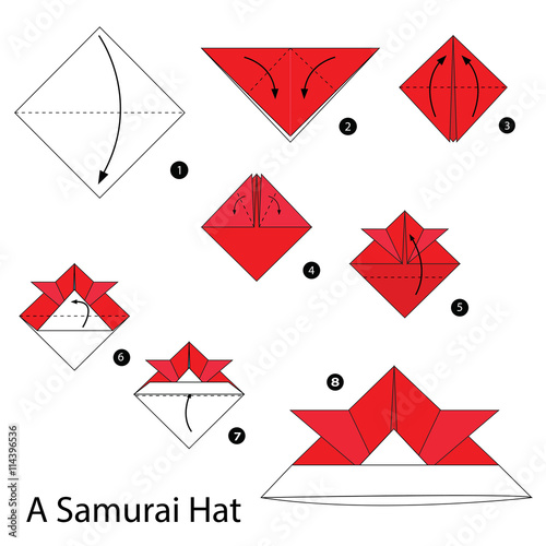 Step By Step Instructions How To Make Origami A Samurai Hat