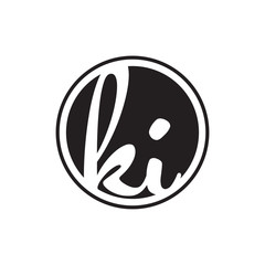 initial letter logo circle with ring