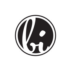 initial letter logo circle with ring