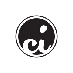 initial letter logo circle with ring