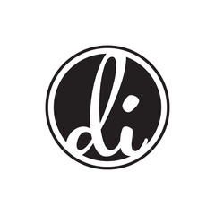 initial letter logo circle with ring