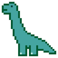 Fototapeta premium pixel art brachiosaurus