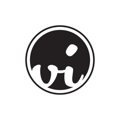 initial letter logo circle with ring