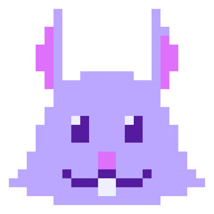 pixel art rabbit head
