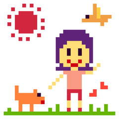 Obraz premium pixel art beautiful day