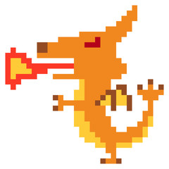 Obraz premium pixel art dragon