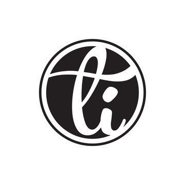 initial letter logo circle with ring