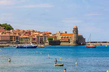 Naklejka premium Collioure, Cote Vermeille, France