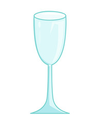 Empty glass isolated illustration