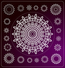 set of mandala illustration in vector format for various use