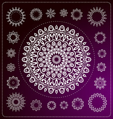 set of mandala illustration in vector format for various use