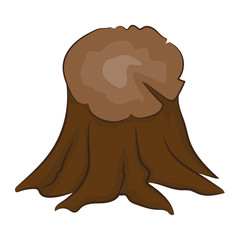 tree stump isolated