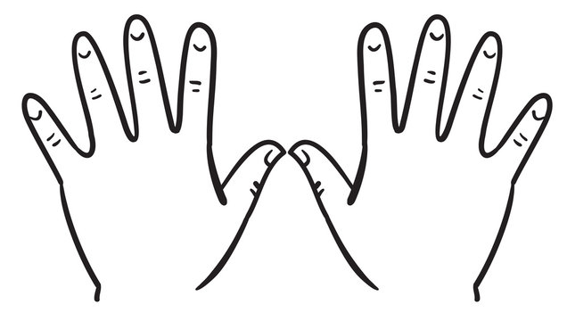 Outline of hands