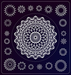set of mandala illustration in vector format for various use