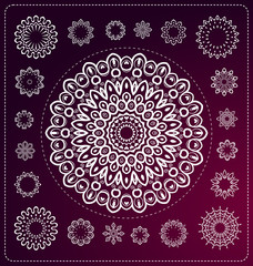 set of mandala illustration in vector format for various use