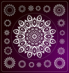 set of mandala illustration in vector format for various use