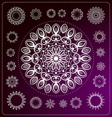 set of mandala illustration in vector format for various use