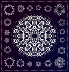 set of mandala illustration in vector format for various use