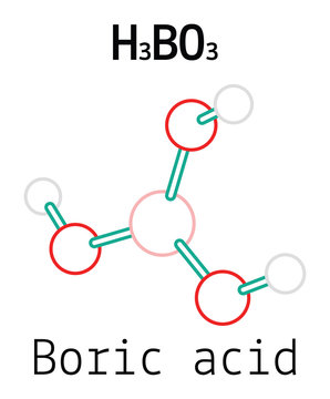 BH3O3 Boric Acid Molecule