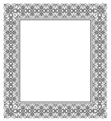 Black openwork frame