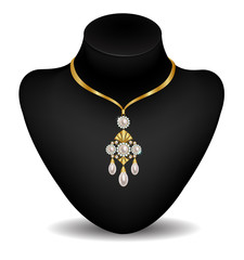 Necklace on a dummy