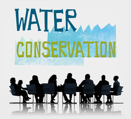 Naklejka premium Water Conservation Environmental Issue Problem Concept