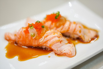 salmon sushi