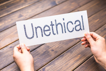 unethical to ethical on white paper