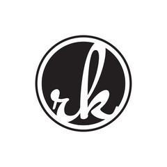 initial letter logo circle with ring