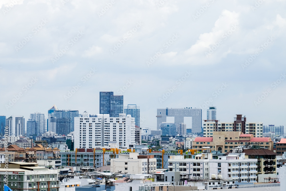 Wall mural building in Bangkok,Thailand