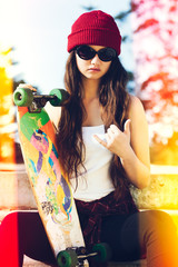 Girl with Skateboard © Jason Stitt