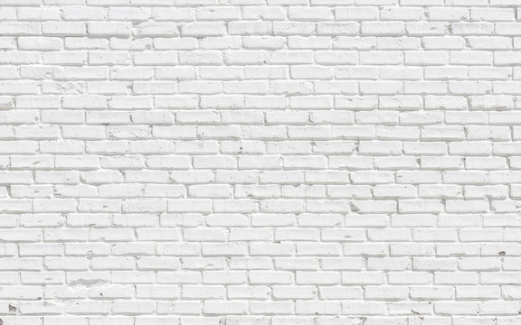 Fototapeta White brick wall background