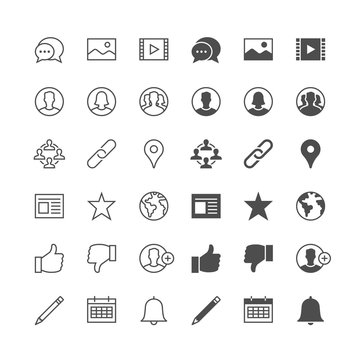 Social network icons, included normal and enable state.