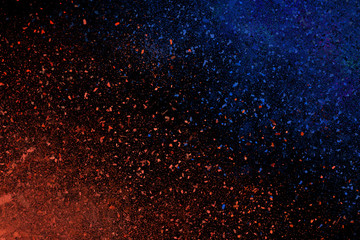 Fototapeta na wymiar Colourful abstract powder explosion on a black background