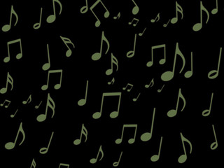 Musical note on black screen wallpaper