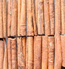 Cinnamon sticks background