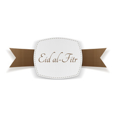 Eid al-Fitr realistic greeting Banner