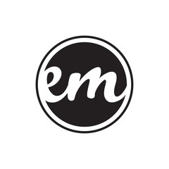 initial letter logo circle with ring