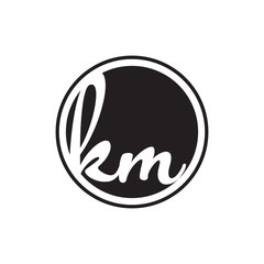 initial letter logo circle with ring