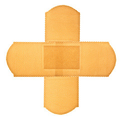 Adhesive plaster isolated on white background
