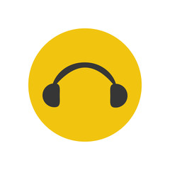 Headphones silhouette icon