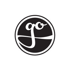initial letter logo circle with ring